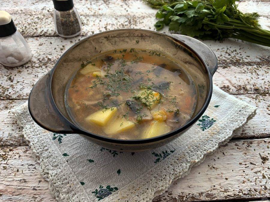 Грибной суп — самые вкусные рецепты с мясом