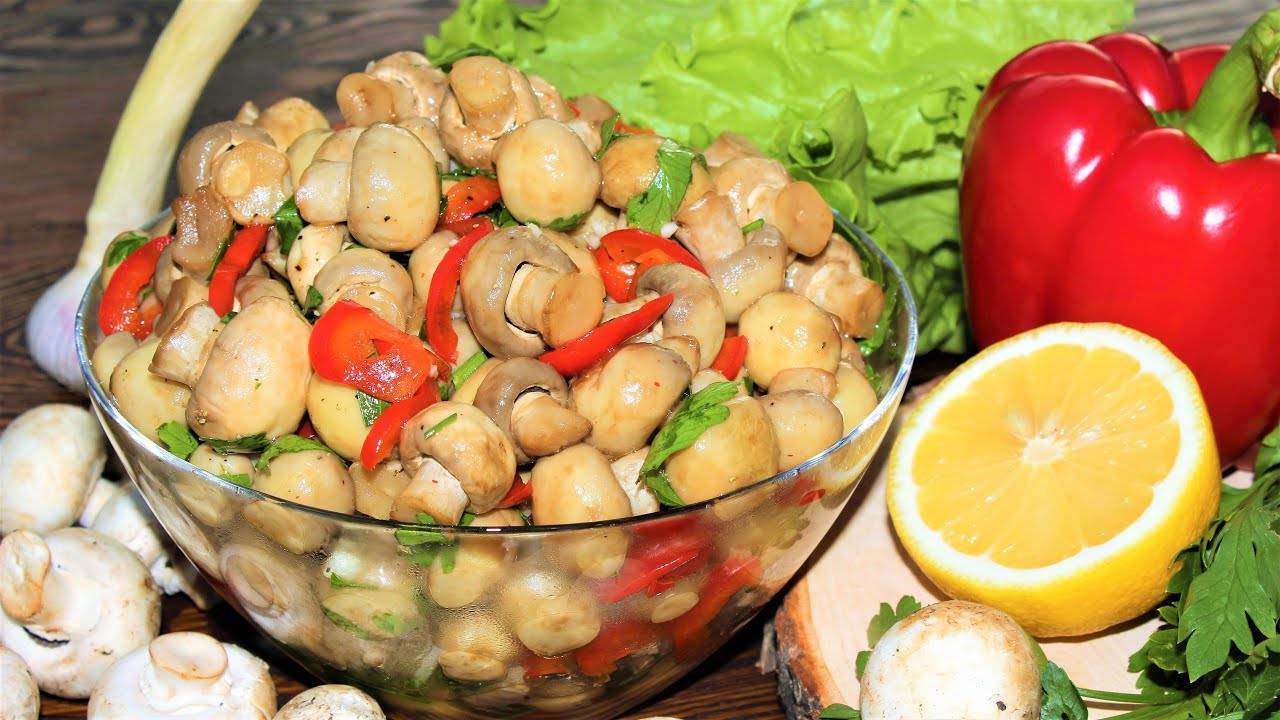Маринованные шампиньоны (4 рецепта маринования)